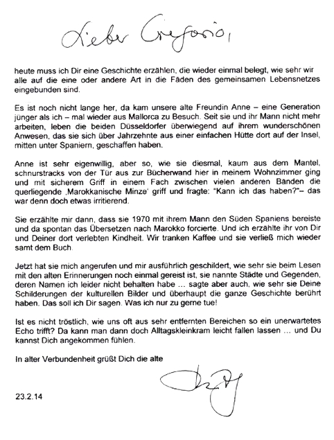 Brief einer Leserin